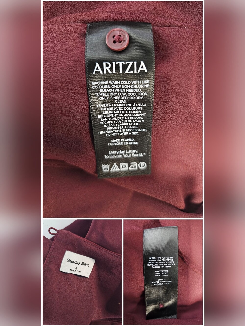 Aritzia Sunday Best Anderson Short Babydoll Puff-Sleeve Smocked Waist Dress - Picture 3 of 15